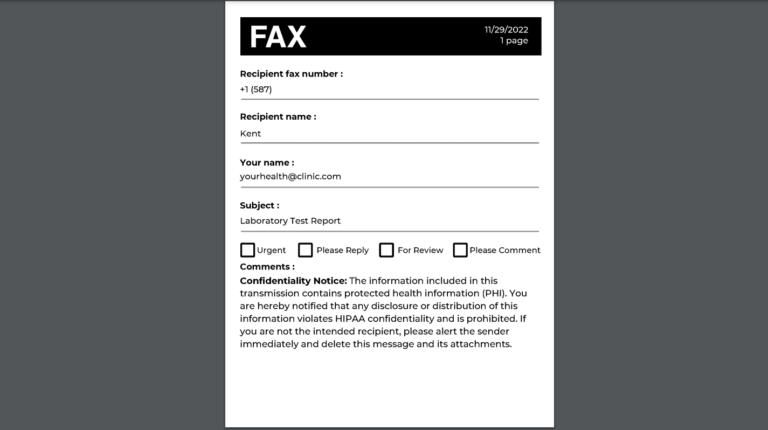 How To Write A Fax Cover Letter 2023 Easy Guide   Hipaa Compliant Fax Cover Sheet Sample Preview 768x430 