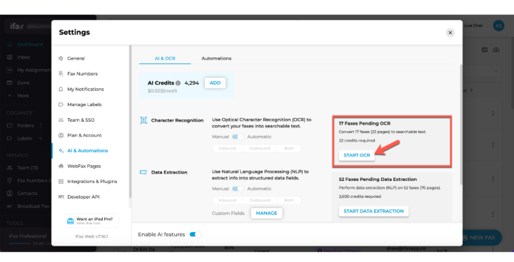 How to Use Fax OCR on iFax