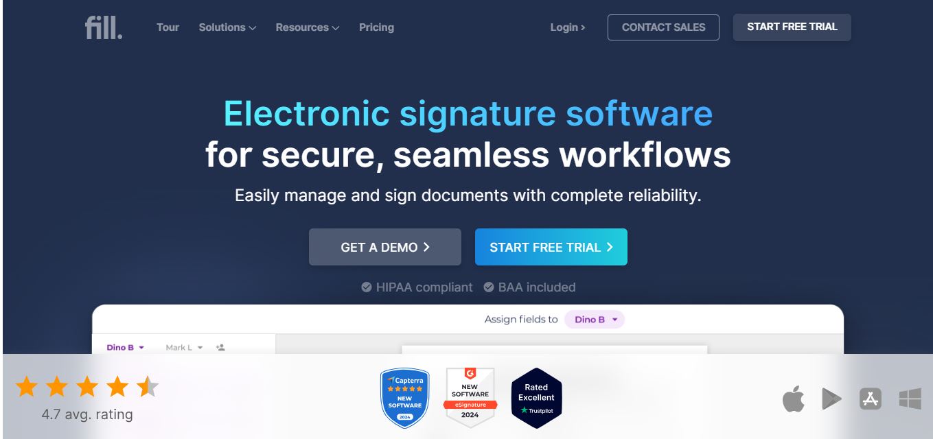 Fill - best electronic signature software