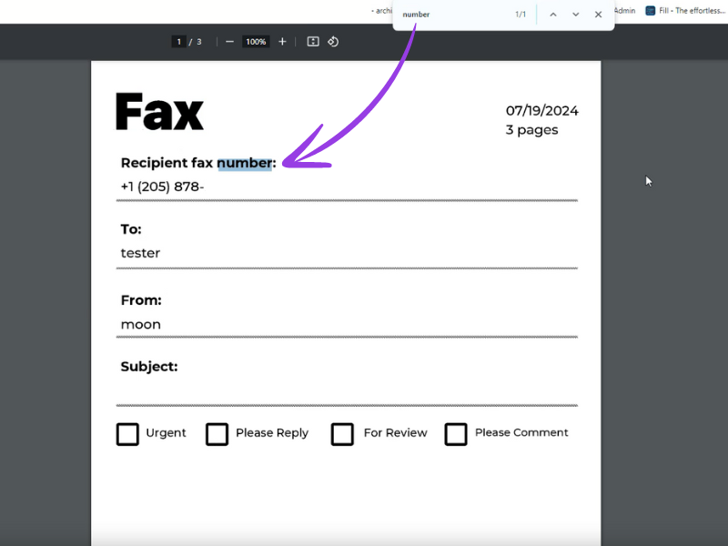 Searchable PDFs for Efficient Fax Document Management
