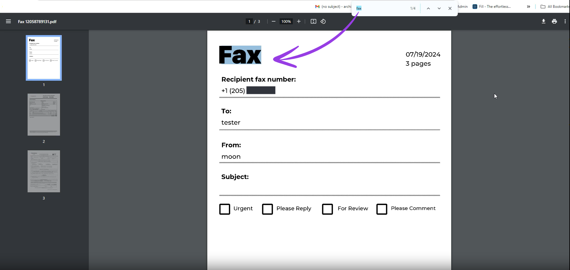 Searchable PDFs for Efficient Fax Document Management