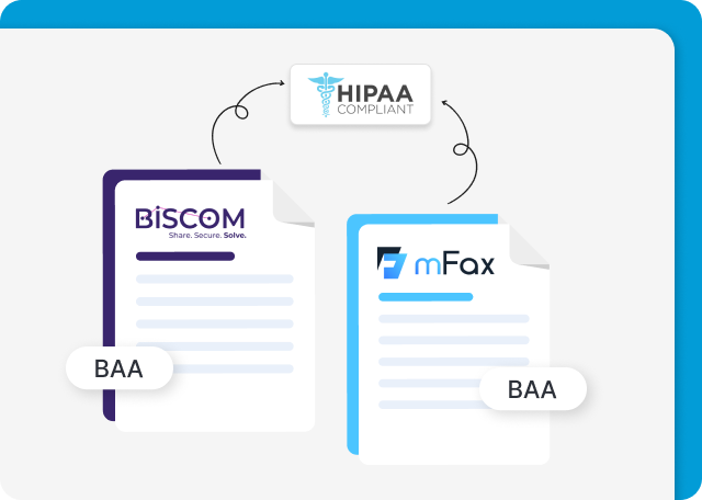 Both Biscom and mFax are HIPAA compliant