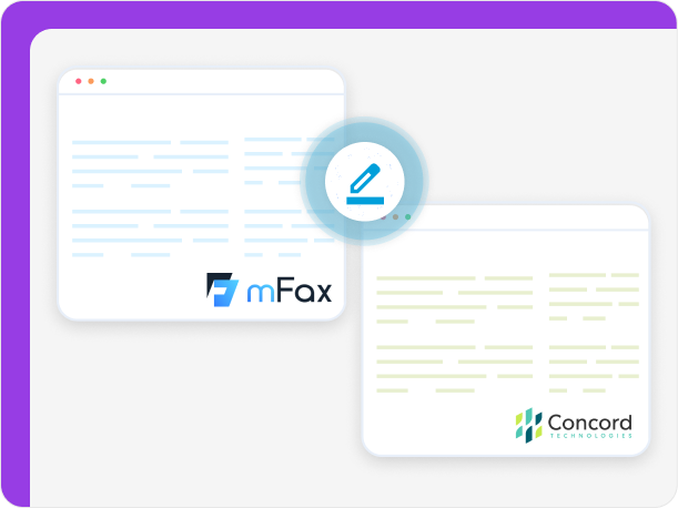 Both Concord and mFax allow the inclusion of fax cover pages.