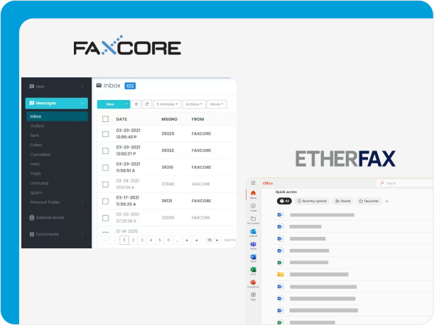 FaxCore has more device applications than EtherFAX