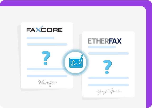 FaxCore and EtherFAX don't support fax signing