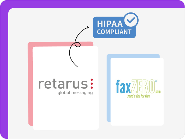 Retarus is HIPAA compliant unlike FaxZero