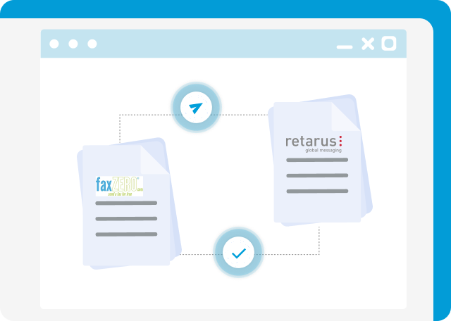 Retarus and FaxZero send fax notifications