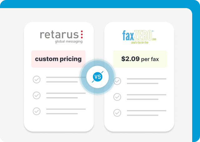 Retarus vs FaxZero pricing