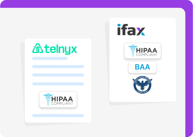 iFax fully compliant and signs a BAA for free