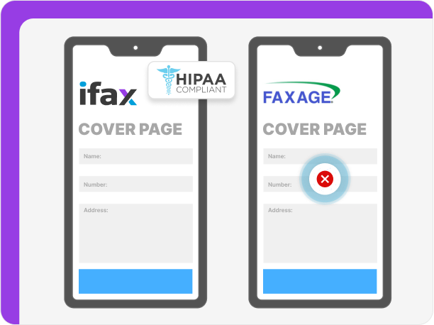 iFax offers HIPAA compliant cover sheets