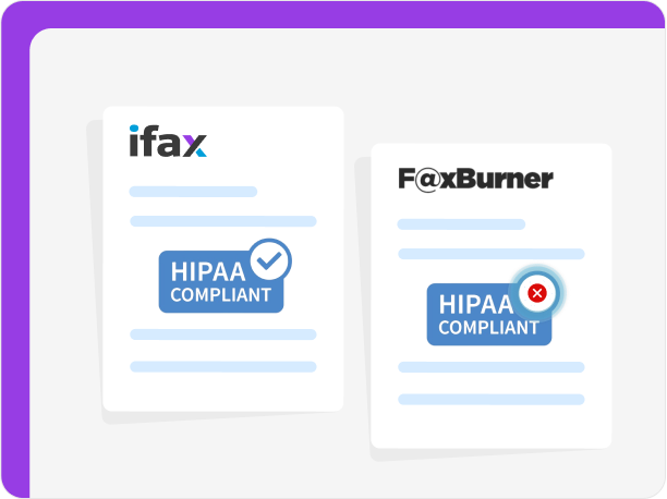 iFax is HIPAA compliant unlike Faxburner