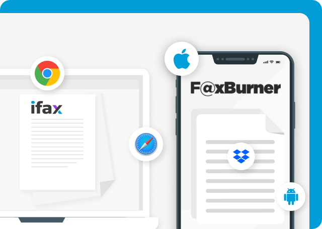 iFax and Faxburner have mobile apps