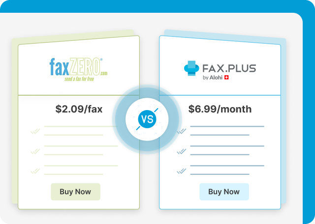 FaxZero vs Fax.Plus pricing