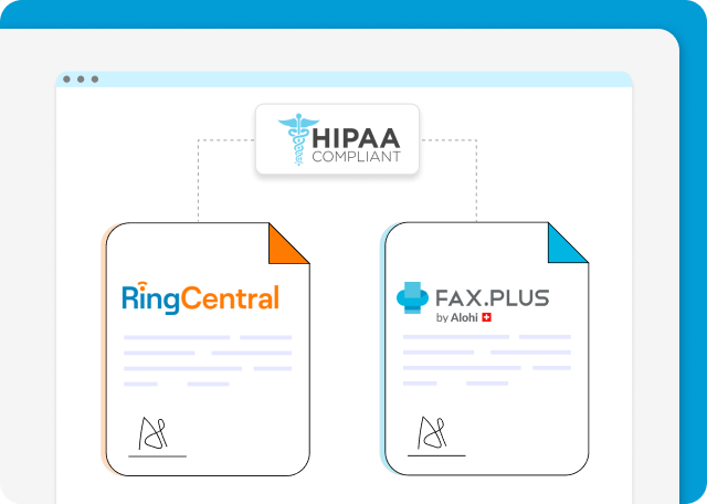 RingCentral and Fax.Plus offer HIPAA compliance