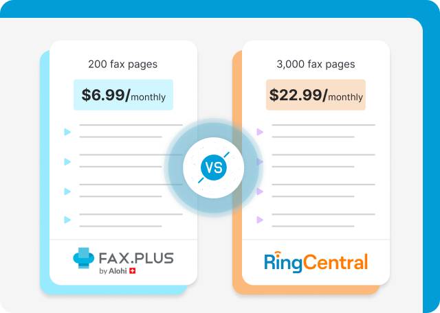 RingCentral vs Fax.Plus pricing