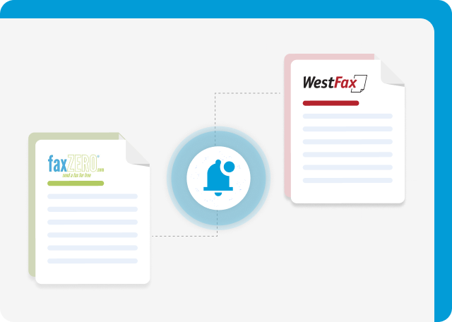 Westfax and FaxZero gives fax notifications