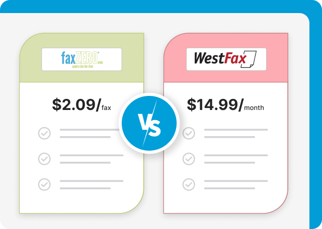 FaxZero vs Westfax pricing