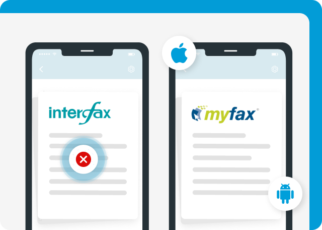 Interfax lacks mobile apps unlike MyFax