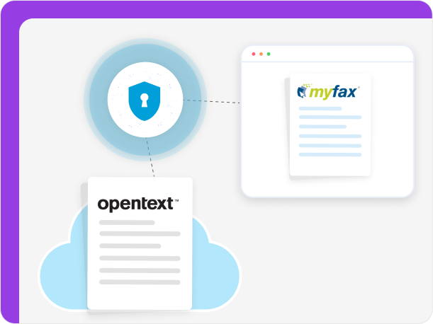 MyFax and OpenText are secure but on different levels