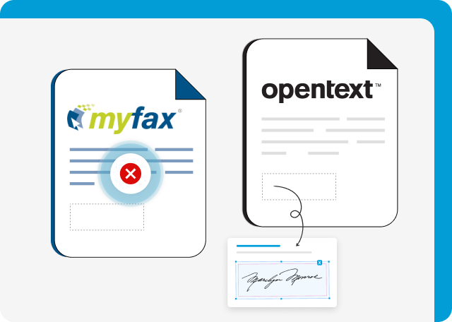 OpenText is a better alternative to MyFax for fax signatures