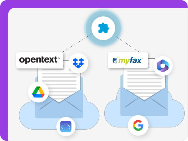 Both MyFax and OpenText integrates with cloud storage platforms