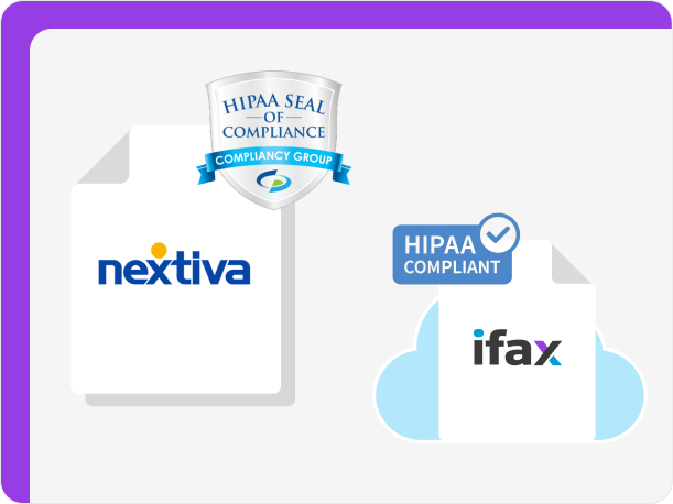 iFax and Nextiva are HIPAA compliant