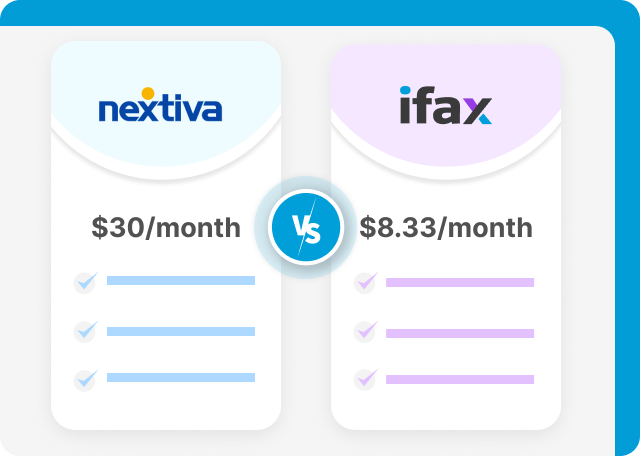 iFax vs Nextiva pricing