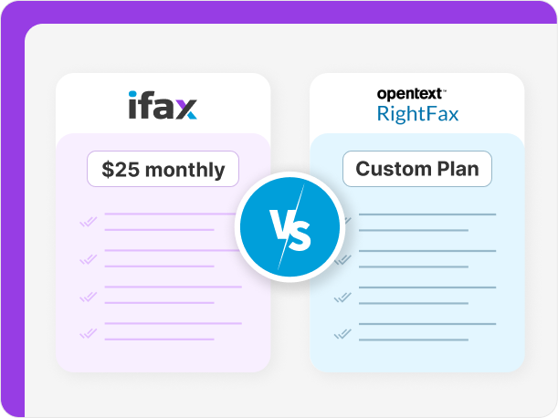 iFax API vs OpenText RightFax API pricing