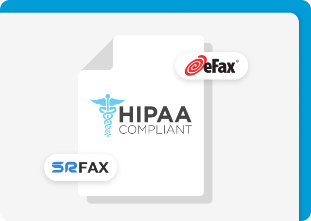 eFax and SRFax are HIPAA compliant