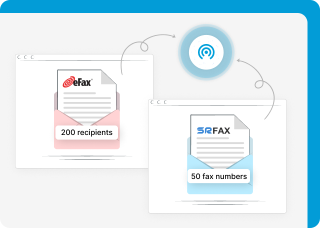 eFax is better at fax broadcasting than SRFax