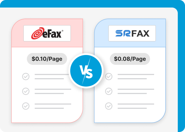 eFax vs SRFax excess page pricing