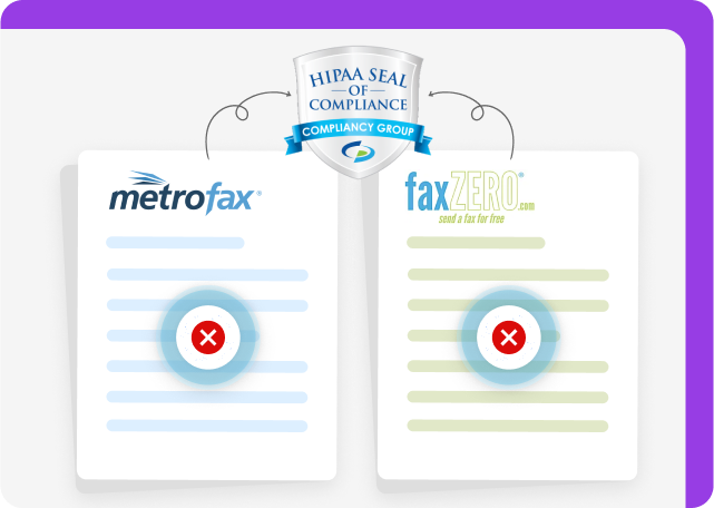 MetroFax and FaxZero are not HIPAA compliant