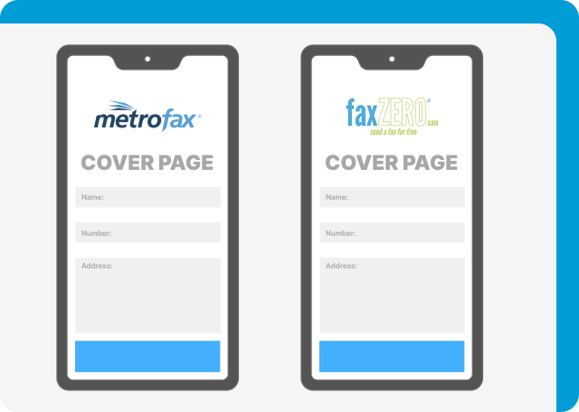 MetroFax and FaxZero supports fax cover sheets