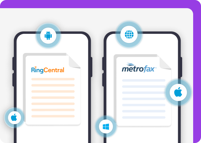 MetroFax and RingCentral have free mobile apps