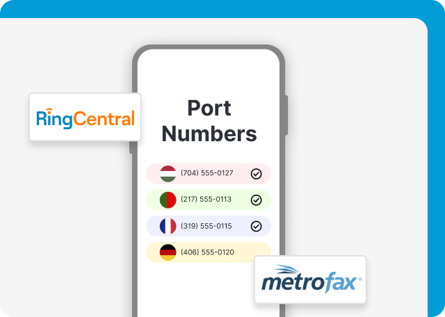 RingCentral and MetroFax offers port number porting