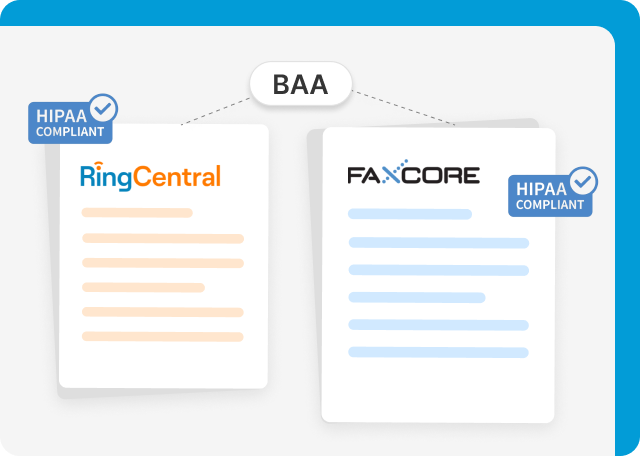 FaxCore and RingCentral are HIPAA compliant