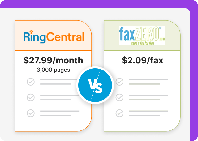 FaxZero is a cheaper RingCentral alternative