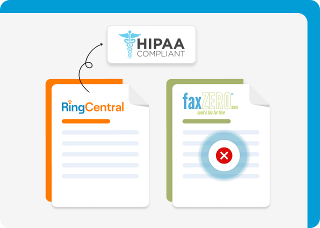 RingCentral is a HIPAA compliant FaxZero alternative