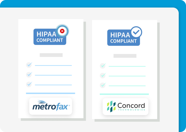 Concord is a HIPAA compliant MetroFax alternative