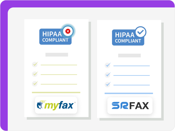 SRFax is a HIPAA compliant alternative to MyFax