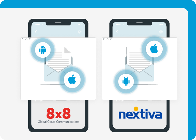 Nextiva and 8x8 are mobile friendly