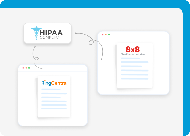 8x8 and RingCentral are HIPAA compliant