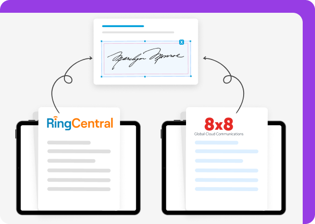 8x8 and RingCentral support electronic signatures