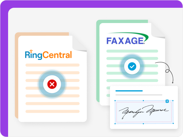 Faxage is a better RingCentral alternative for eSignatures