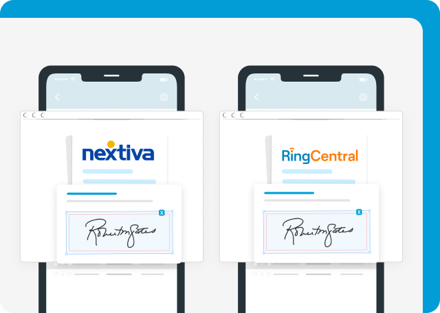 Nextiva and RingCentral support eSignatures