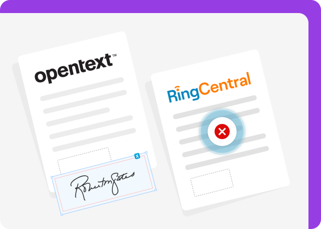 OpenText is a better RingCentral alternative for eSignatures