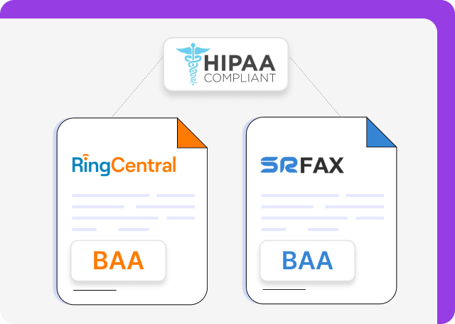 RingCentral and SRFax are HIPAA compliant