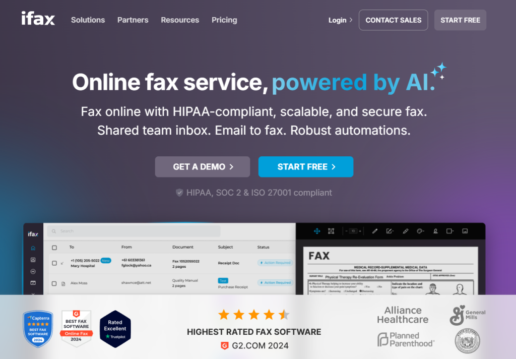 iFax best phipa compliant solution for online fax