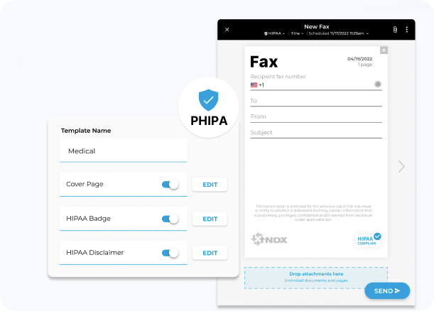 send phipa compliant online fax