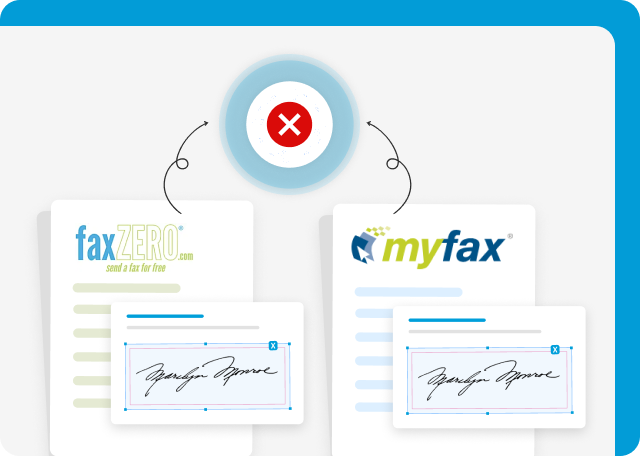 FaxZero and MyFax lack eSignature features